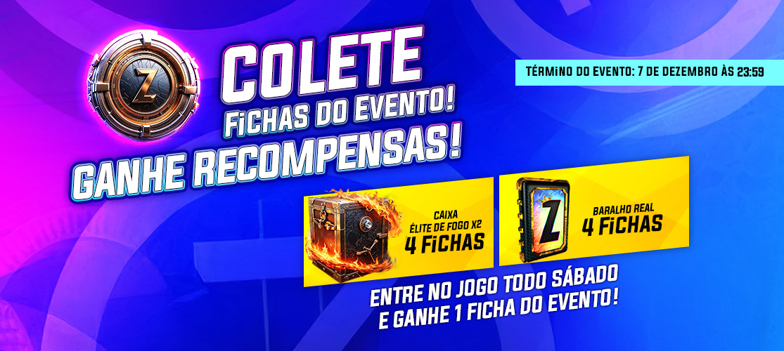 Colete Fichas do Evento! Ganhe Recompensas!